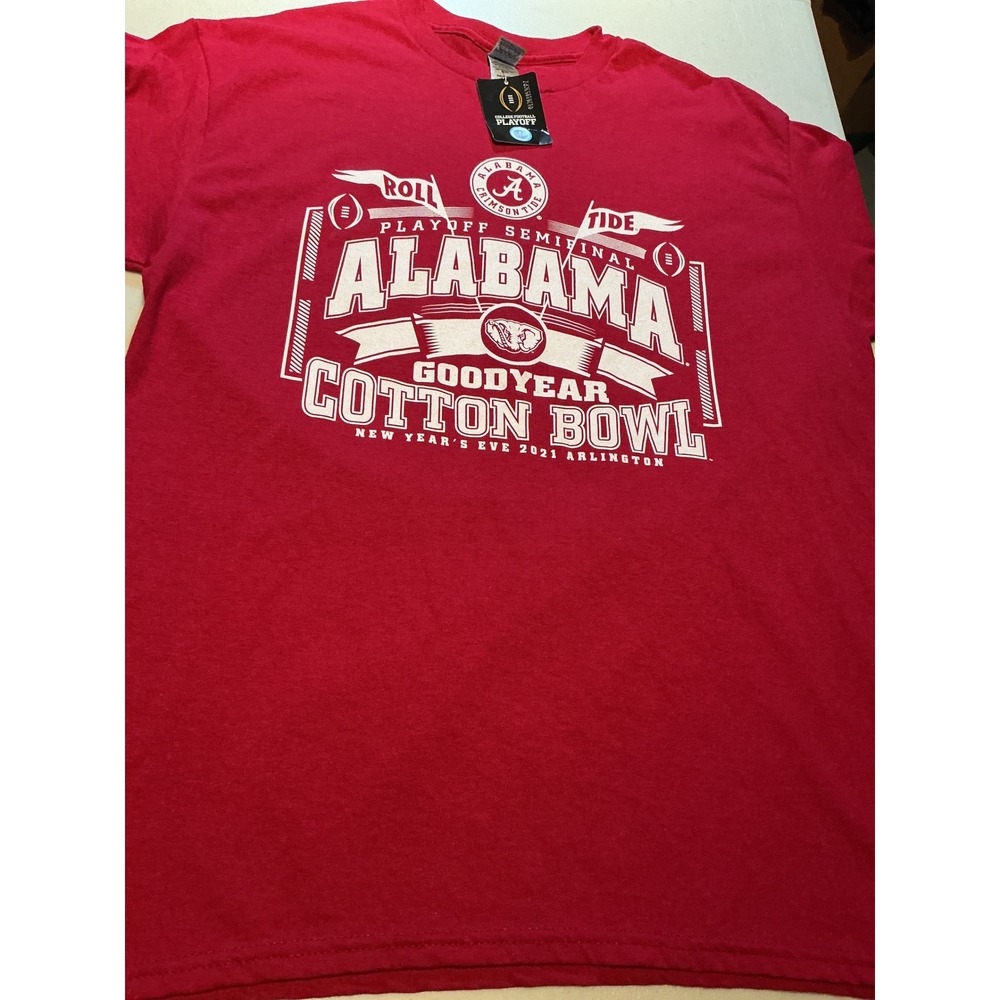 Alabama Crimson‎ Tide 2021 Cotton Bowl Playoff Semifinal Red T-Mens Large NWT